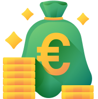 A money sack overflowing with gold coins, symbolizing successful fundraising efforts to support charitable causes.